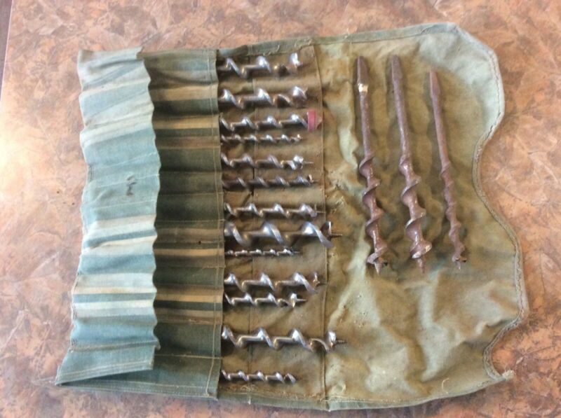 Vintage Auger Bits,Old Carpenter Hand Brace Drill Bits,Various Sizes