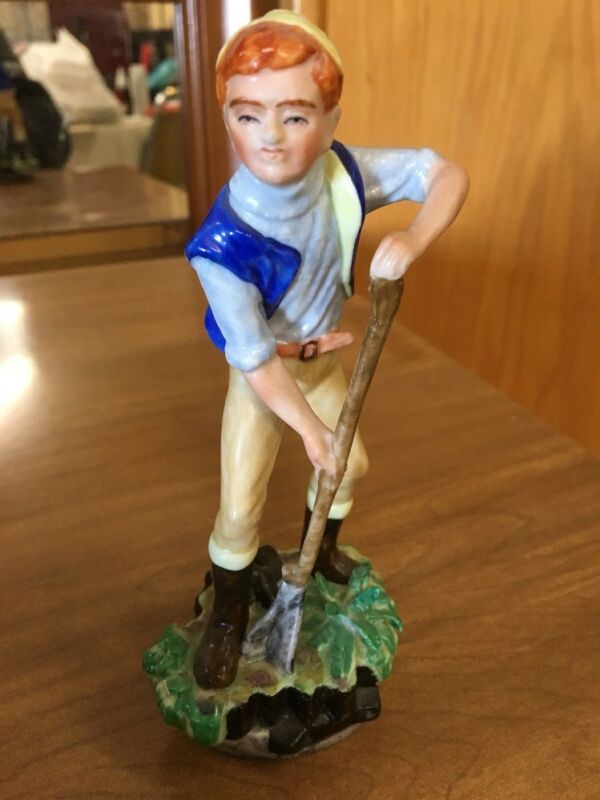 MZ Irish Dresden Figurine Male Digging Figurine. Antique Price Guide