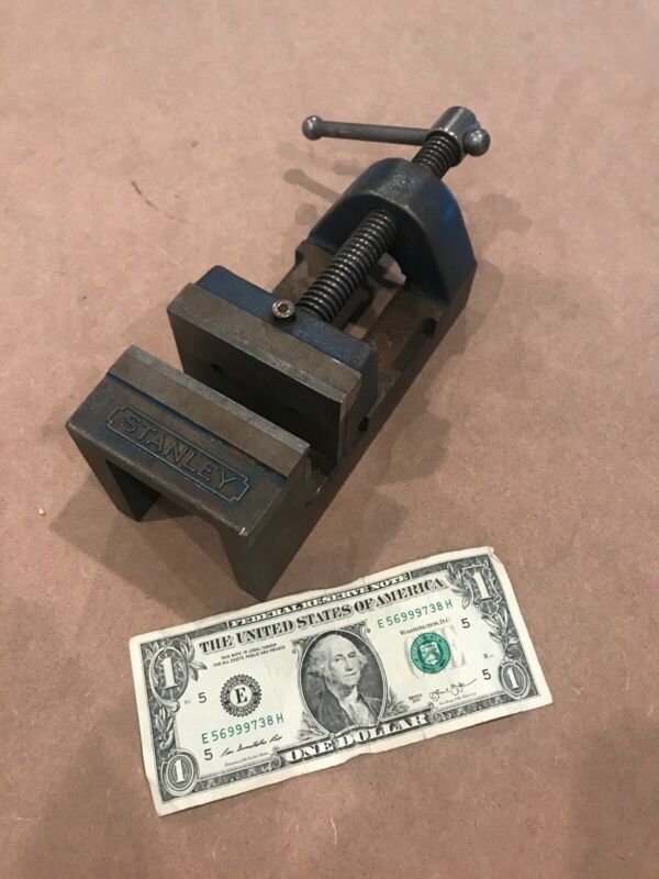 Stanley 3 1/2" Machinist Vise C606 for Drill Press Smooth Antique