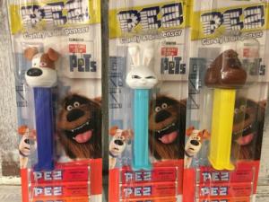 2016 EUROPEAN PEZ MINT ON CARDS SET OF 4 THE SECRET LIFE OF PETS MOC