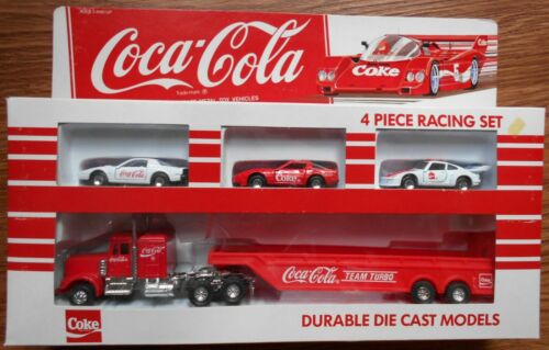 Coca-Cola Hartoy 4 Piece Team Turbo Racing Set Durable Die-Cast