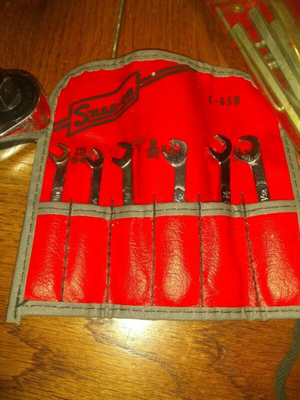 Vintage Snapon 6 piece offset open end ignition wrench set C65D