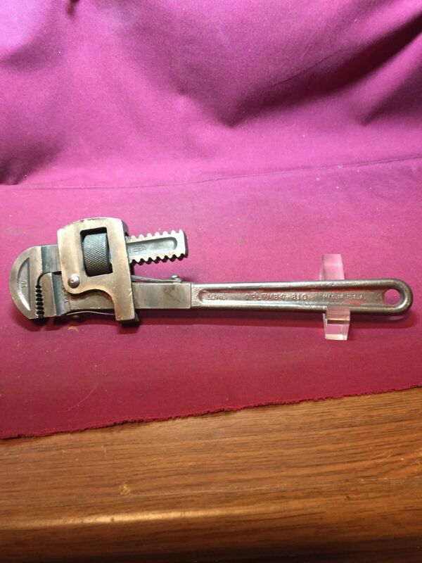 Antique Vintage PLVMB Pipe Wrench 810 P&C 14" Monkey Wrench Vintage