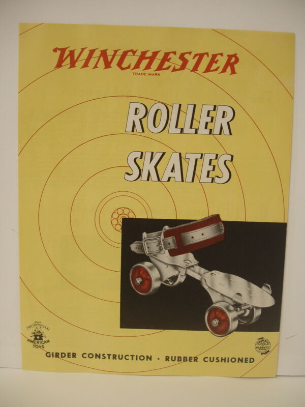 Vintage Original Winchester Roller Skates BROCHURE girder construction