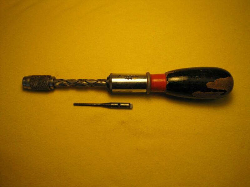 Vintage Witherby 7133 Push Screwdriver/Drill Spiral Ratchet Tool Made