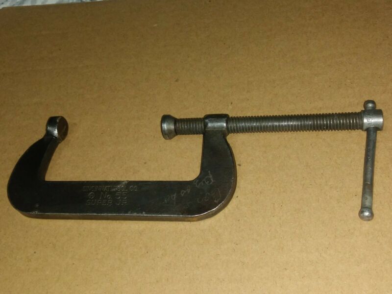 Vintage CINCINNATI TOOL CO 55 "SUPER JR" Steel CClamp Made in USA Antique Price
