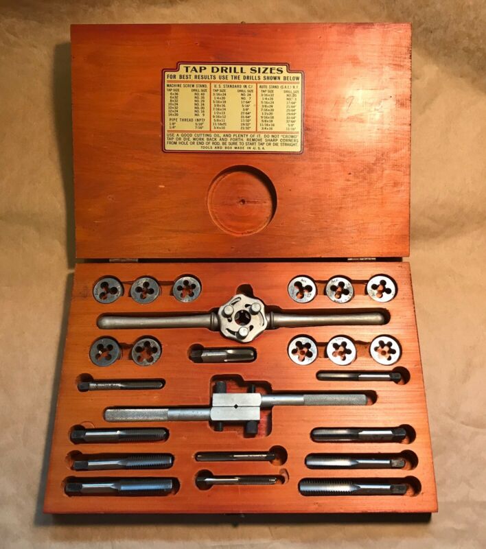 Vintage ACE Tap And Die Set 4G 24 Pc NO Reserve Antique Price Guide