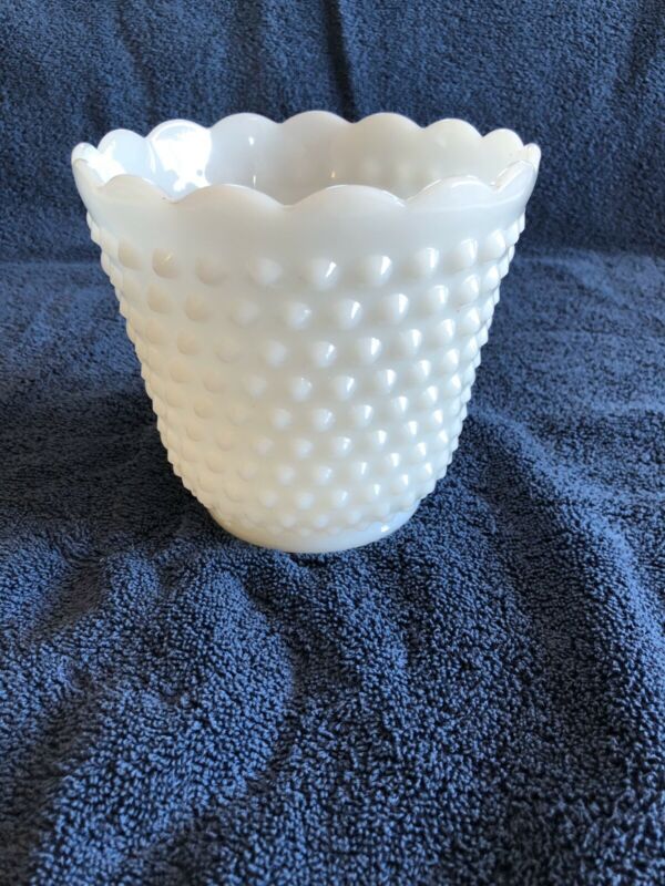 Vintage Fire King Hobnail Milk Glass 6â€ Vase Antique Price Guide