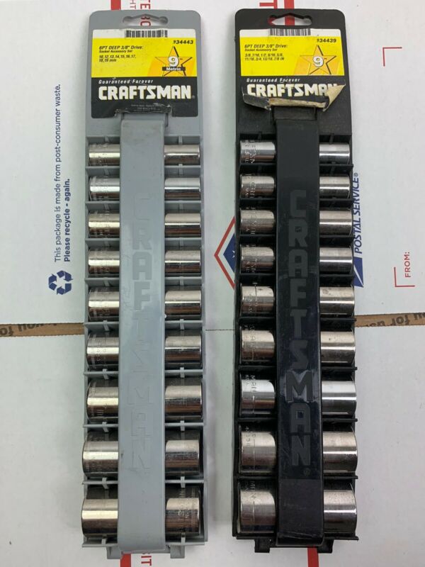 Craftsman 9 Pc Deep Well SAE 9 Pc Metric Deep Well Socket Sets Made