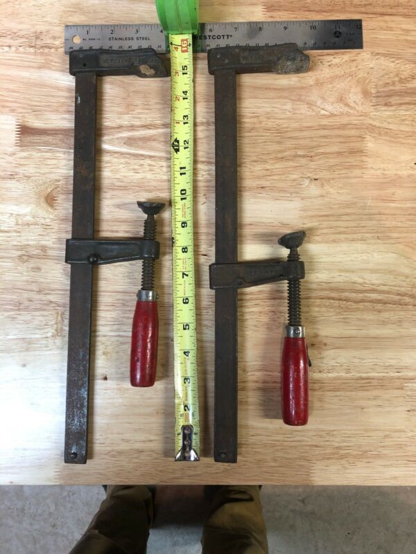 Vintage WETZLER Clamp Co. LIC NY 4" x 16" Woodworking Bar Clamp Tool Antique Price Guide