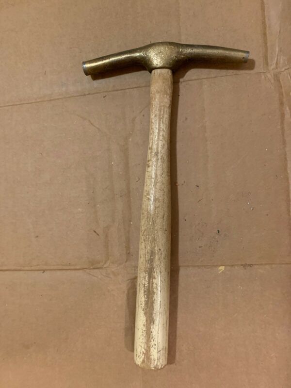 VINTAGE G. W. MOUNT BRASS UPHOLSTERY TACK HAMMER TIP