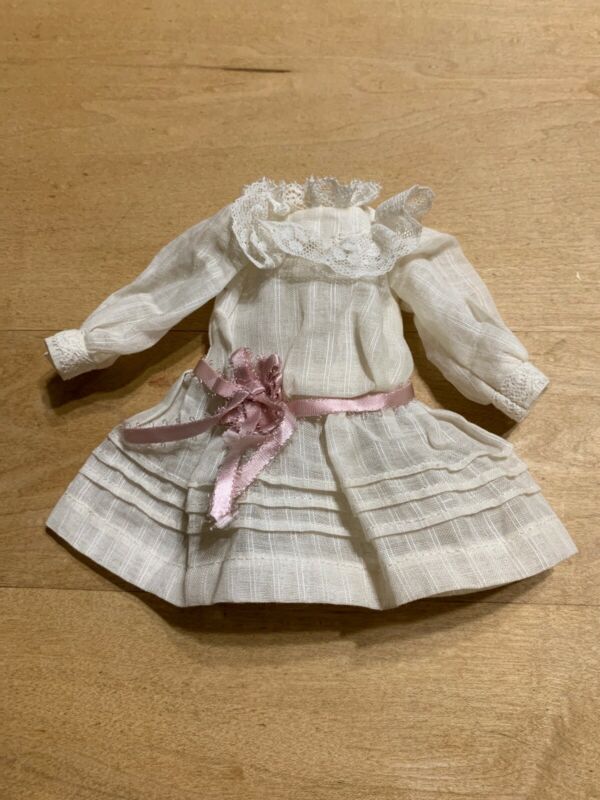Small White Drop Waist Doll Dress-perfect For A Small Antique Doll ...