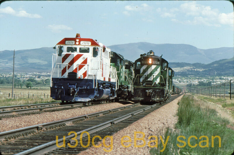 BN Burlington Northern SDP40 1976 Helena, MT 1976 Original slide