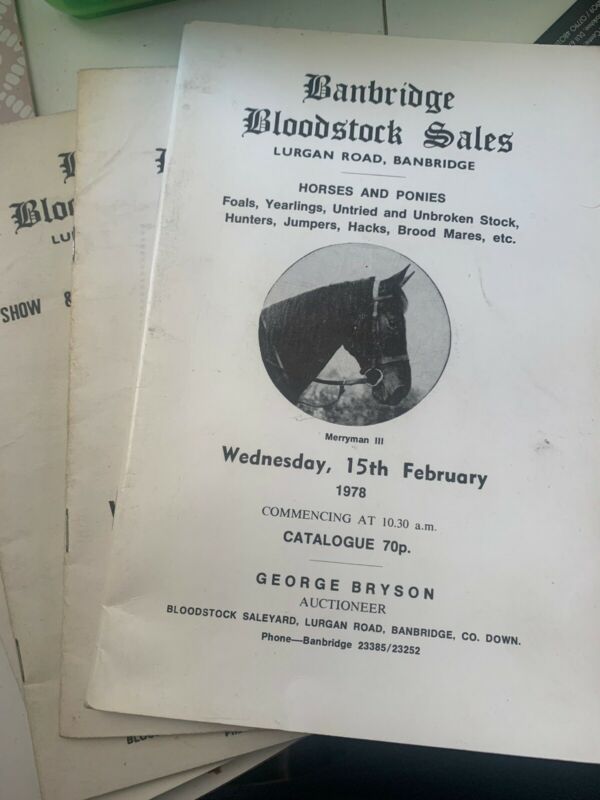 Banbridge Horse Sales Booklet Antique Price Guide Details Page