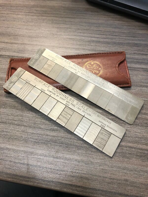 Vintage General Electric Surface Roughness Scale Original Case Antique