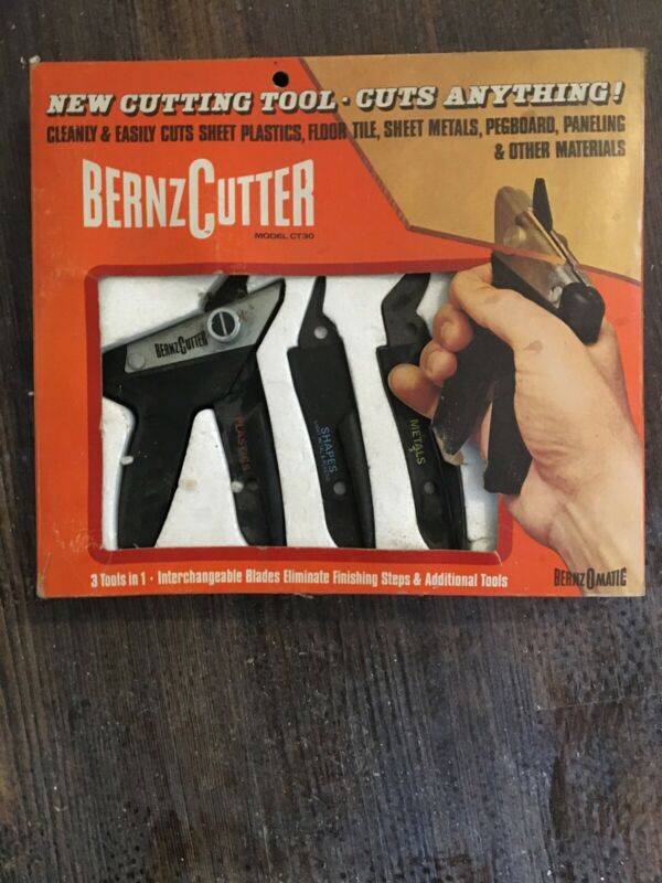 Vintage Bernz O Matic Bernz Cutter 3 Blades Metals Shapes Plastics
