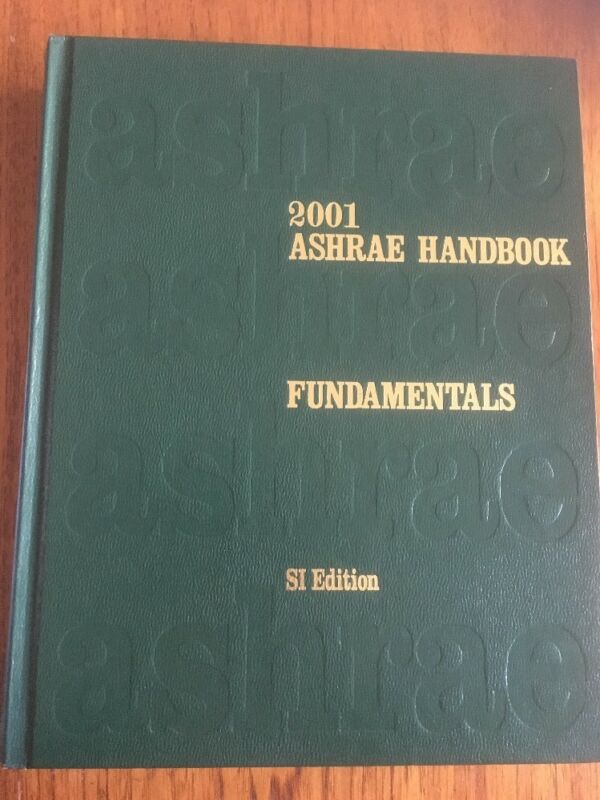 2001 ASHRAE HANDBOOK - FUNDAMENTALS- SI edition -- Antique Price Guide ...