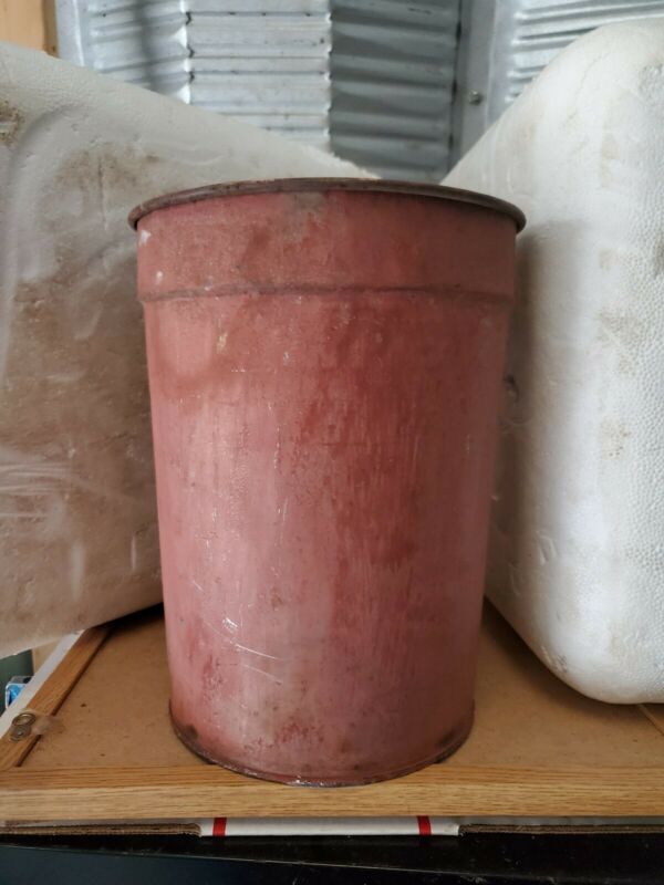 Antique Large Metal Sap Bucket in Original Red Paint Antique Price