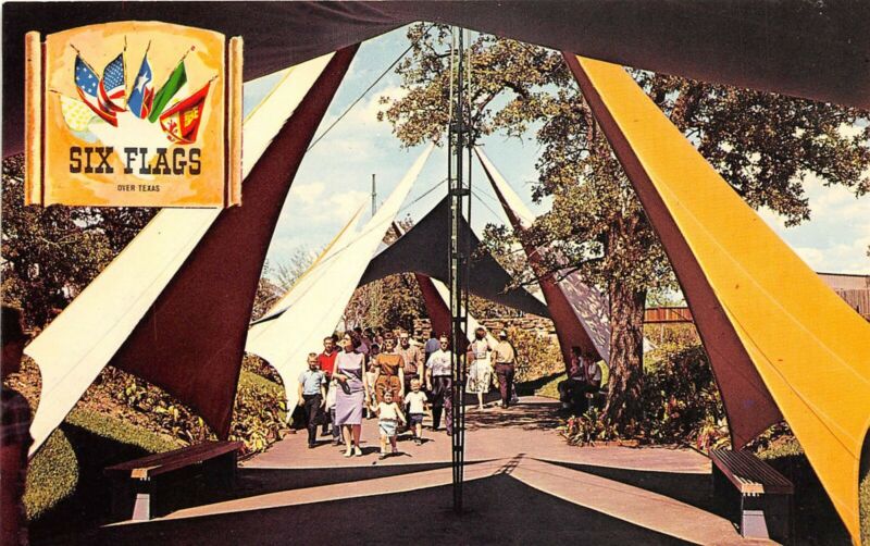 Dallas Fort Worth Texas 1950s Postcard Mexican Section Six Flags