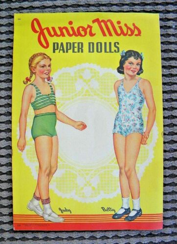 1942 ORIGINAL UNCUT Vintage JUNIOR MISS PAPER DOLLS Booklet - SAALFIELD ...