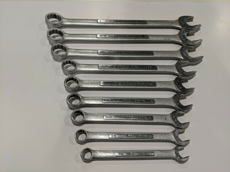 Craftsman combination wrench set sae Made In usa Antique Price Guide