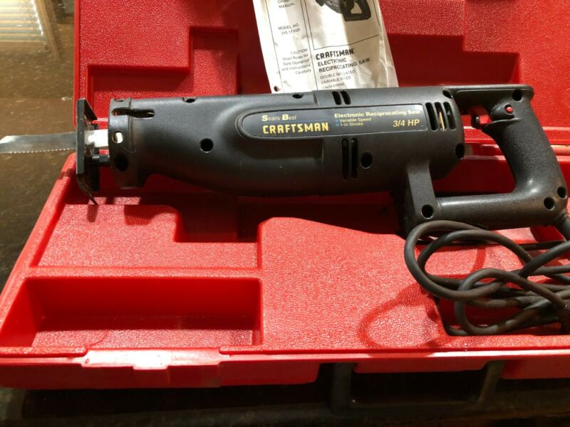 Craftsman Reciprocating Saw 3/4 HP Model 315.171020 w/ Case and Manual