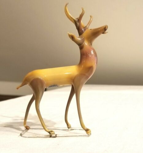 hand blown glass reindeer
