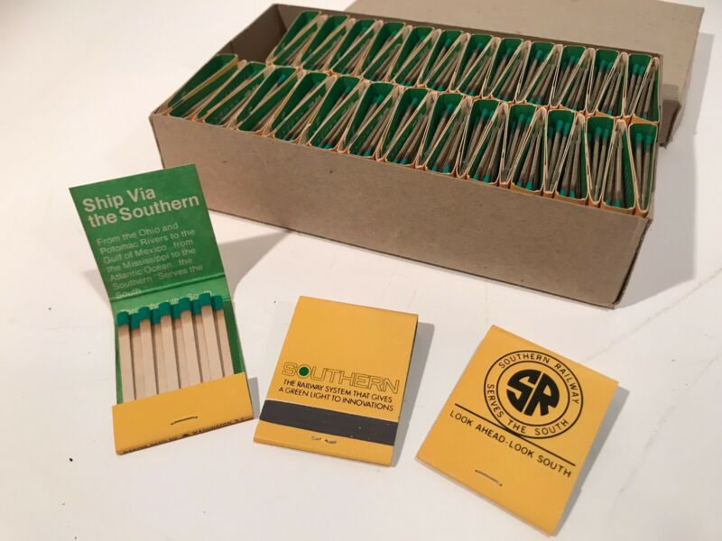 New Old Stock Box Of 50 Vintage Southern Railway Railroad Matches ...