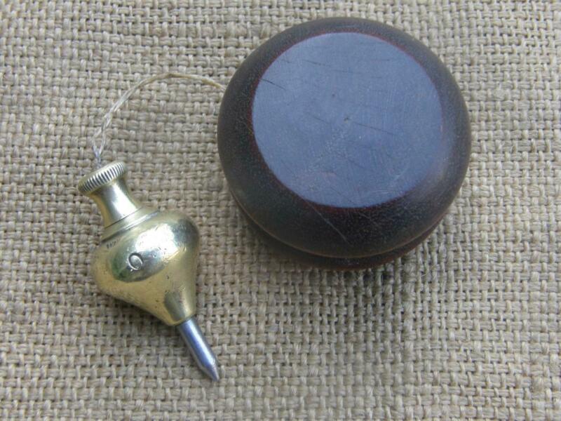 vintage brass plumb bob with reel vintage brass plumb bob with reel