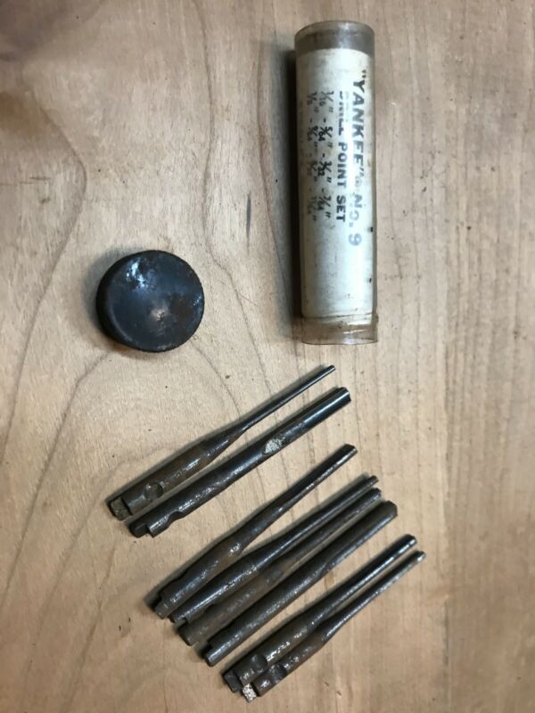 VTG STANLEY YANKEE PUSH DRILL POINTS SET BITS No.9 RARE SCARCE White