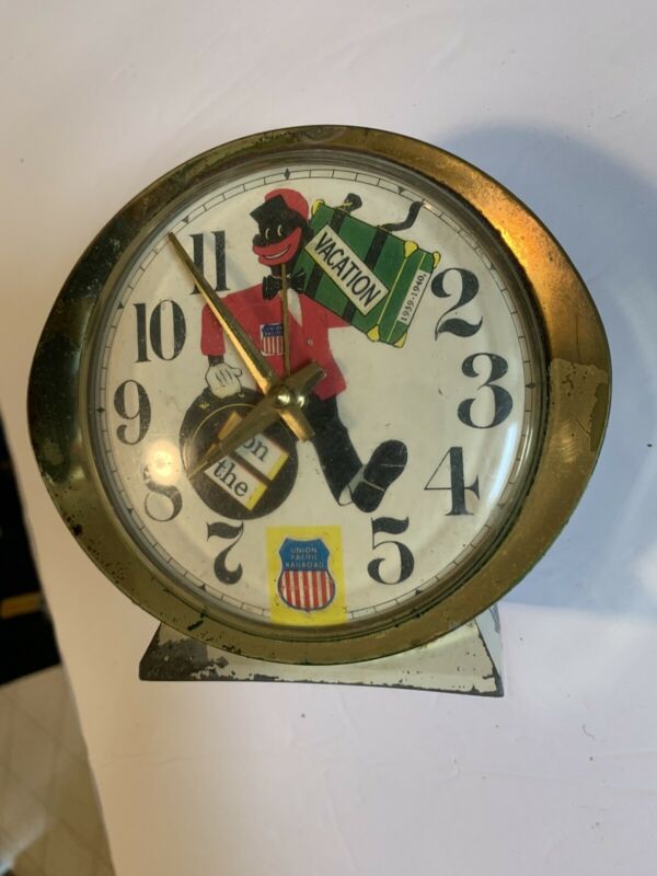 Railroad Union Pacific Alarm Clock -- Antique Price Guide Details Page