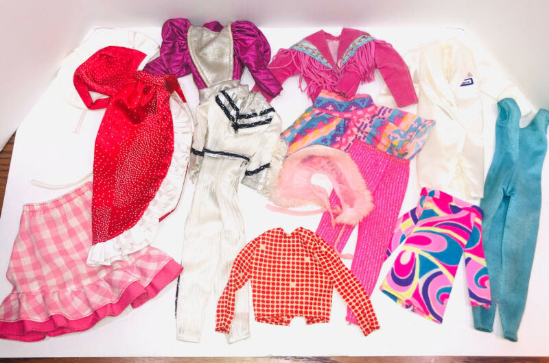 Vintage Barbie Lot of 1980''s Super Star Era Original Outfits, Nice