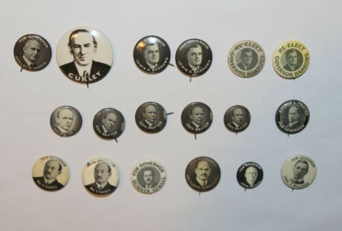 LOT M2 Collection of Maine Campaign Pinback Pins Buttons Baxter Barrows ...