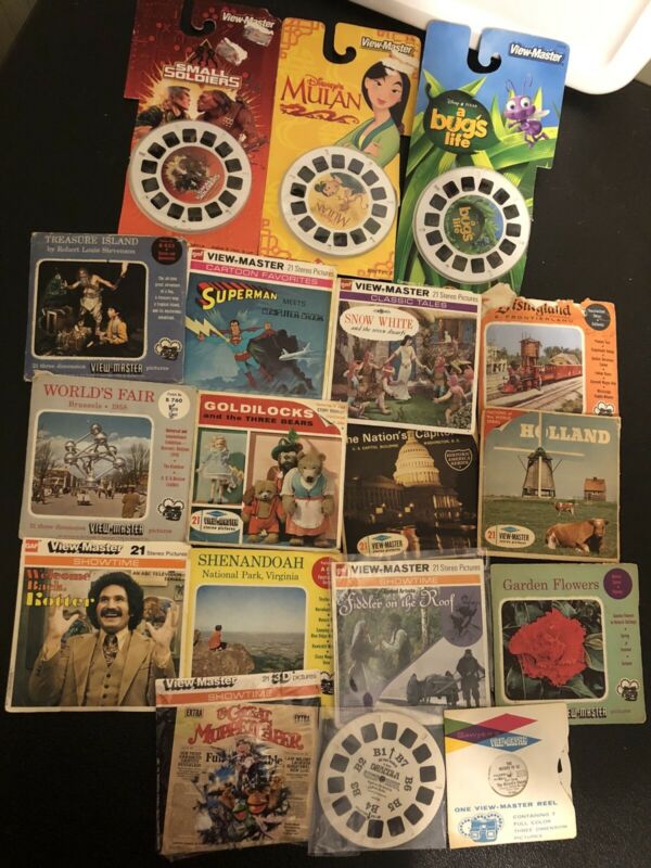 Huge Lot Of Vintage Viewmaster Reels Disney Worlds Fair Dracula Kotter