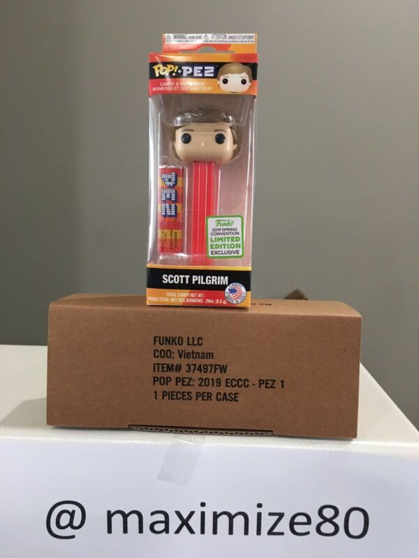 FUNKO POP! PEZ SCOTT PILGRIM FUNKO SHOP Exclusive ECCC 2019 + Original Sorter -- Antique Price