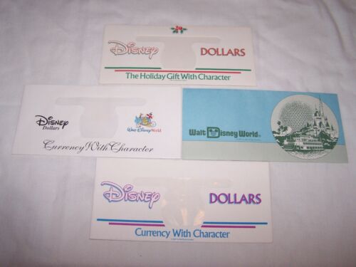 disney-dollar-envelopes-four-envelopes-1988-white-wdw25th-1988-holiday