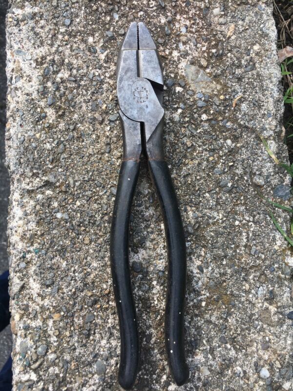 Vintage Klein Tools Linemans Pliers 2139NE 9 Inch New England Dikes