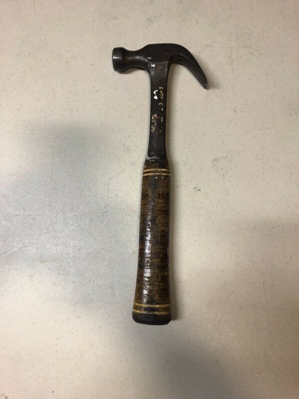 Vintage Estwing 16 oz Head Claw Hammer w/ Leather Handle USA Tightly