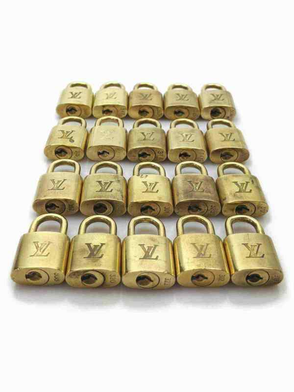 Louis Vuitton Padlock Set of 20 padlocks without key Gold Brass 1501830 -- Antique Price Guide ...