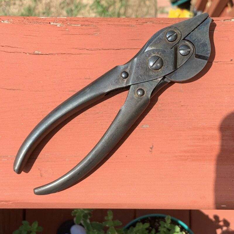 Vintage Bernard 6 1/2" Parallel Pliers No.102 W/Side Cutter Cleaned