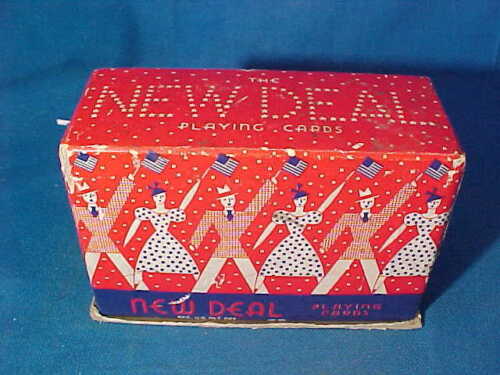 1930s FDR s NEW DEAL DOUBLE DECK Art Deco PLAYING CARDS W UNCLE SAM 1930s FDR s NEW DEAL DOUBLE DECK Art Deco PLAYING CARDS W UNCLE SAM