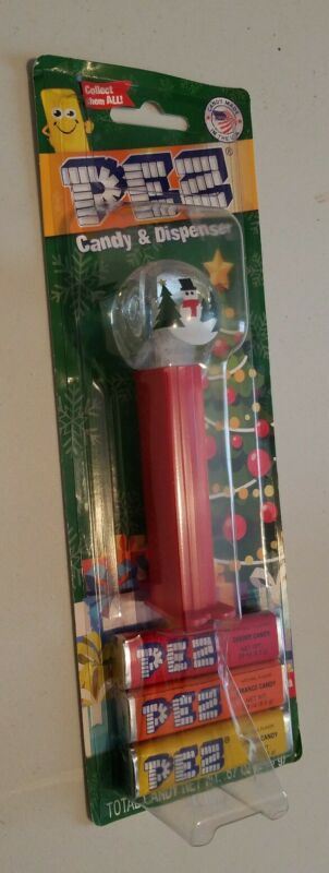 In original Package! Pez Dispenser~Christmas Crystal Snow Globe on Red ...