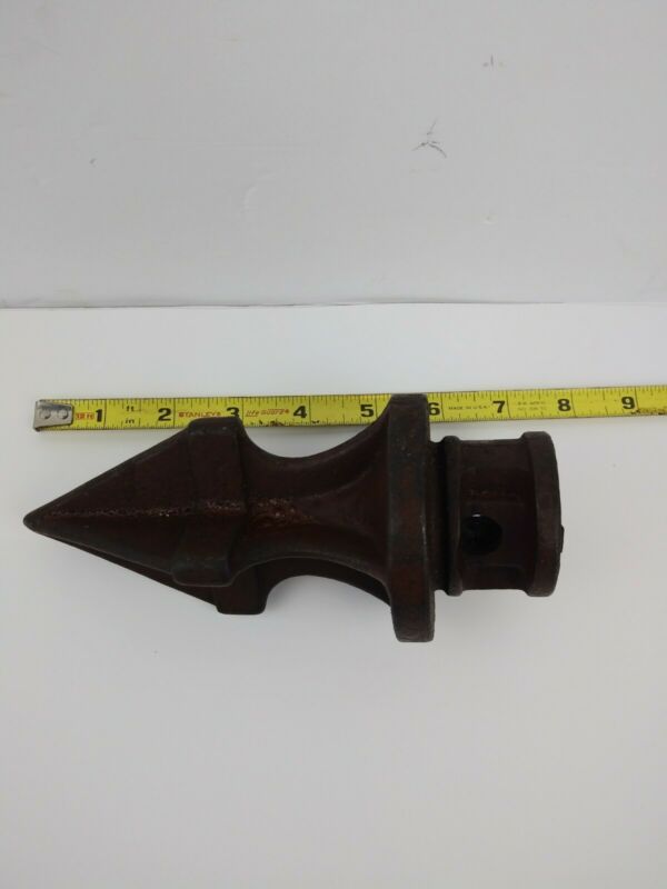 ANTIQUE VINTAGE CAST IRON PLUMB BOB MASON LEVEL TOOL 2lb 15oz 7 inches