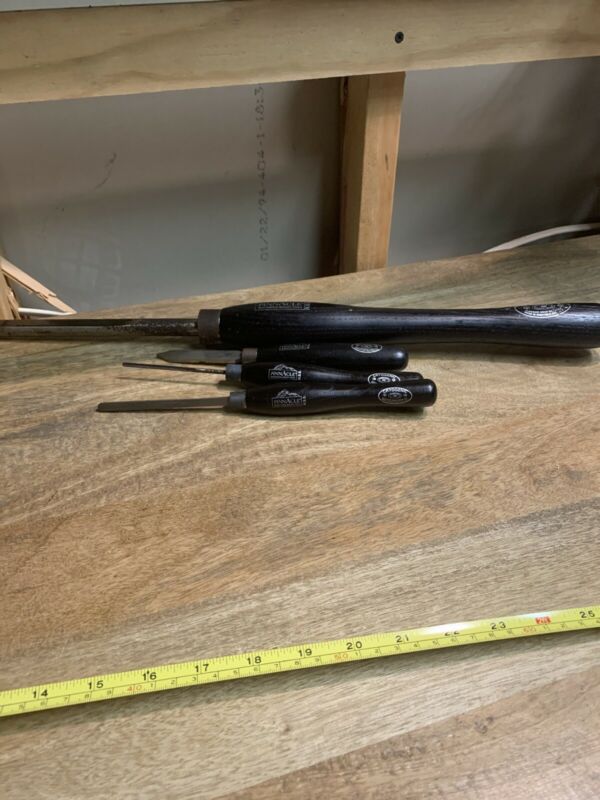 Set Of 4 Vintage HSS Pinnacle Cryogenic Crown Turning Tools Sheffield