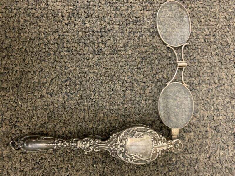 Antique Victorian Lorgnette Sterling Silver Eyeglasses -- Antique Price ...