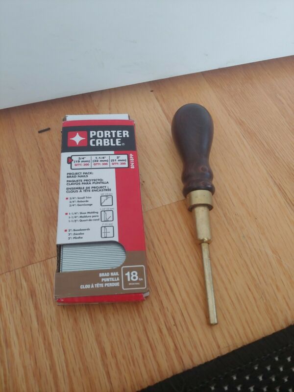 Crown Tool Hand Brad Pusher And Pack Of Brads Antique Price Guide