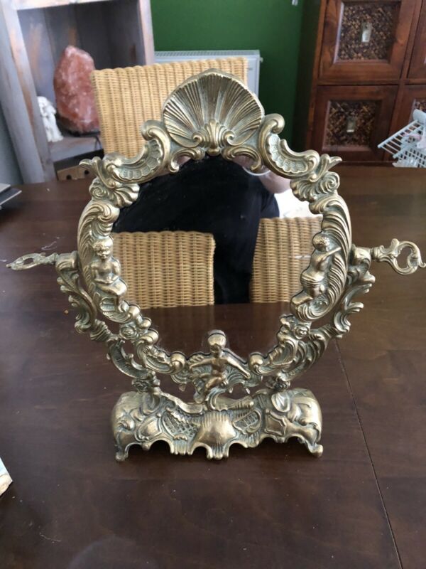Vintage Brass Dressing Table Mirror Antique Price Guide