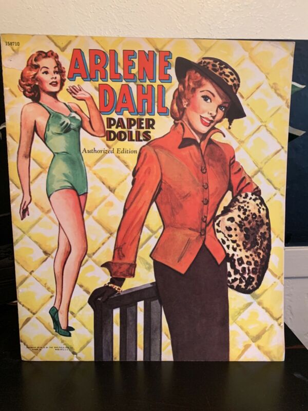 Vintage original 1953 Arlene Dahl paper dolls SAALFIELD used un-cut ...