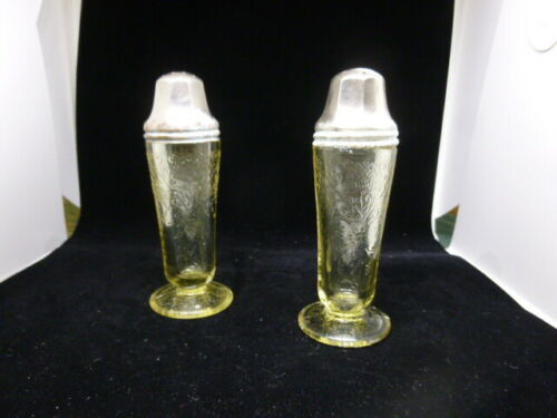 Yellow Depression Glass Hazel Atlas Florentine No 2 Poppy Salt