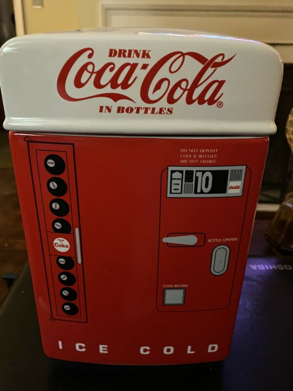 1995 Coke Coca Cola Vending Machine Cookie Jar from Enesco with Box